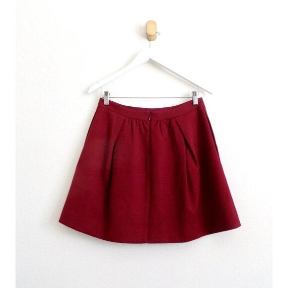NEW! J. Crew Hailey Mini Skirt Burgundy Red SZ 4 - Picture 4 of 6